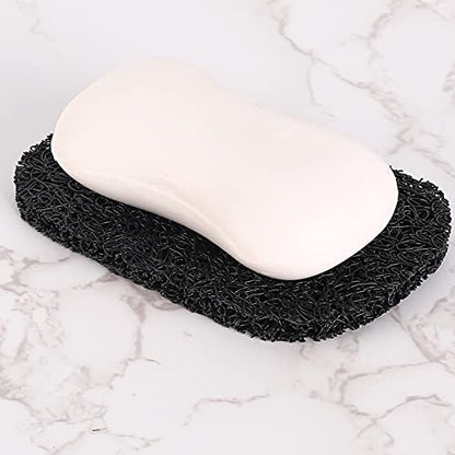 15 Piece Soap Savers Pads - Black BPA Free Holder for Bar Soap, Non-Slip Self Draining Dish Lift for Shower, Kitchen, Bathroom - Tray Bulk Accessories - color: Black