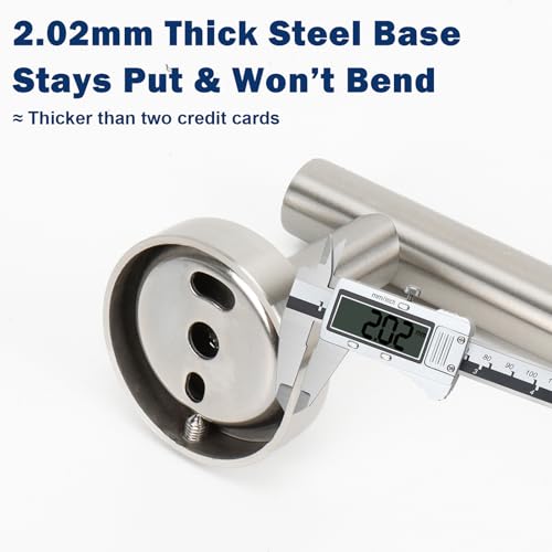 NearMoon Bath Towel Bar, Thicken Stainless Steel Shower Towel Rack Holder Wall Mounted for Bathroom,12-lnch Overall Length-10-lnch Usable Hanging Space (1 Pack, Brushed Nickel) - color: Brushed Nickel, size: 12 Inch
