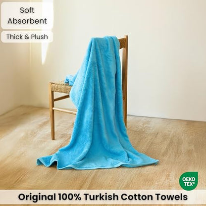 SALBAKOS Luxury 100% Turkish Cotton Bath Sheet 40x80 (1-Piece, Aqua Blue) | Extra Large Jumbo Oversized Bathroom and Beach Towel, Super Soft Highly Absorbent Thick Premium Hotel Quality, Made in Turkey - color: Aqua, size: Jumbo Bath Sheet