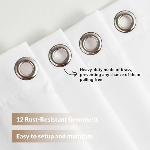 Felisa Waterproof Fabric Shower Curtain Liner with 3 Large Magnets, 69 x 70 inches Light-Weight & Soft Cloth Shower Curtain Liner,Washable White Shower Curtain for Bathroom - color: White, size: 69"W x 70"L (Pack of 1)