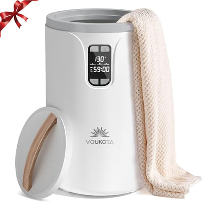 Towel Warmer, 20L Towel Warmers for Bathroom with LED Display for Time and Temperature, Bucket-Style Warmer with Delay Timer 0.5-24H, Heating Time 30/60/90 Mins, Child Lock