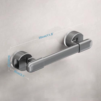 Suction Grab Bars for Showers，Bathroom Shower Grab Bar, Suction Cup Mount, Removable Shower Grab Bar, Suction Cup Grab Bar No Drilling Required, Gray - color: Gray 30cm