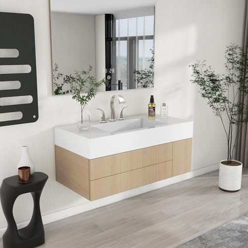 Bathroom Faucets 3 Hole Bathroom Sink Faucet with Pop Up Drain and Water Supply Hoses 8 Inch Waterfall Bathroom Faucet Two Handles for Vanity,Lavatory,Restroom,Commercial,Brushed Nickel - color: Brushed Nickel
