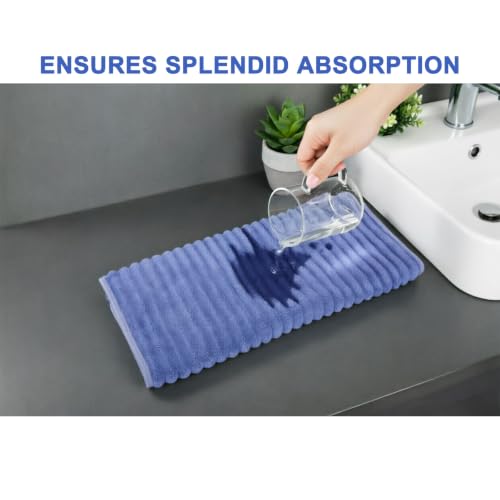 3-Piece Hand Bath Towels 14 X 29.6 Inchs, Quick-Dry Microfiber Washcloths with Hanging Loop, Soft & Absorbent Face Towels for Bathroom Kitchen Gym Travel - color: 3blue