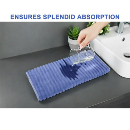 3-Piece Hand Bath Towels 14 X 29.6 Inchs, Quick-Dry Microfiber Washcloths with Hanging Loop, Soft & Absorbent Face Towels for Bathroom Kitchen Gym Travel - color: 3blue