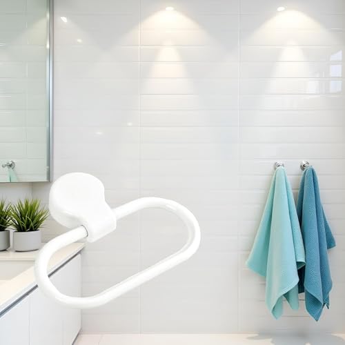 Hand Towel Ring, Adhesive Towel Holder, Towel Rings for Bathroom Wall, Towel Ring Hand Towel Holder for Wall Mounted Round Towel Hanger, Hand Towel Holder for Bathroom