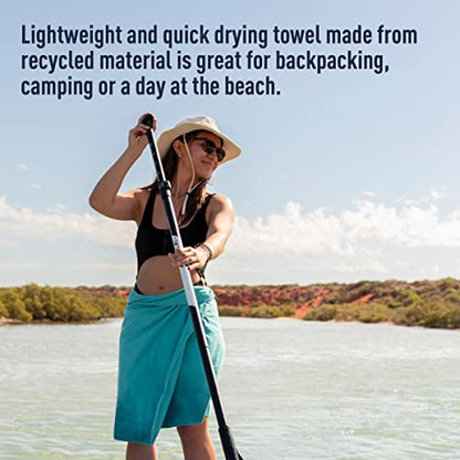 Sea to Summit Drylite Towel, Lightweight Camping and Travel Towel - color: Sage Green, size: Large