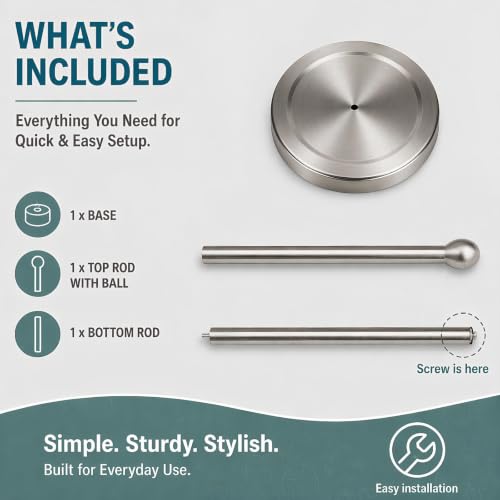 Songtec Toilet Paper Holder Stand with Reserve, Floor Standing Tisse Roll Holder for 4 Rolls, Compact Design Bathroom Toilet Paper Storage - Brushed Nickel - color: Brushed Nickle