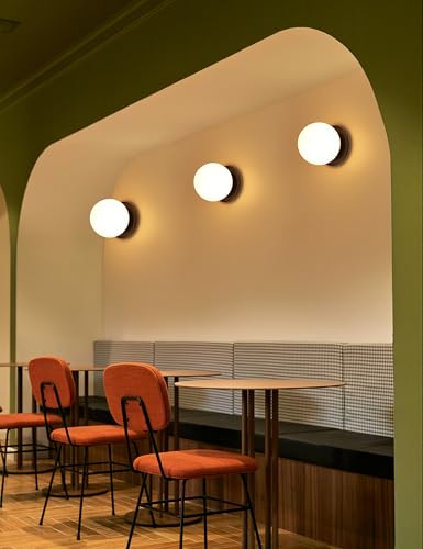 Wall Sconces, 1 Light Modern Globe Sconce in Matte Black, Wall Light for Bedroom Bathroom Living Room & Hallway Vanity Lighting, Ceiling Light Fixture - color: Matte Black, size: 1-Light