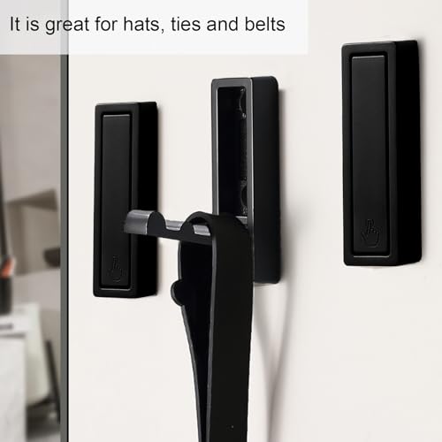 Foldable Black Wall Hooks 4 Pack,Heavy Duty Wall Hooks for Hanging Coats Towels Backpacks Bags Matte Black Towel Hooks in The Bathroom,Closet,Entryway,Pool and Kitchen. (Matte Black, 4) - color: Matte Black, size: 4