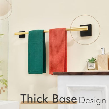 KOKOSIRI Bathroom Towel Bar Bath Towel Holders for Toilet Kitchen Cabinet Wall Mount 24 Inch Black with Gold Stainless Steel B4005GDK-L24 - color: Black Gold, size: 24-Inch