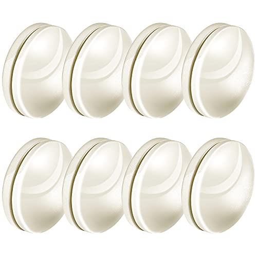 Jetec 12 Pcs/6 Sets Magnetic Curtain Weights No Sew Shower Curtain Magnets Beige Plastic Shower Curtains Liner Clips for Light Curtains Tablecloth Liner - color: Beige