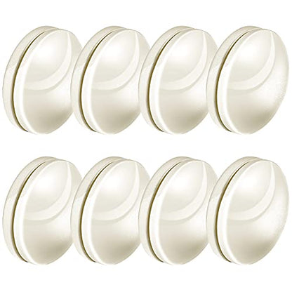 Jetec 12 Pcs/6 Sets Magnetic Curtain Weights No Sew Shower Curtain Magnets Beige Plastic Shower Curtains Liner Clips for Light Curtains Tablecloth Liner - color: Beige