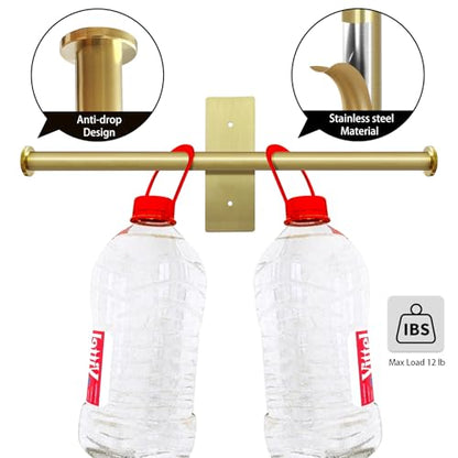 Double Roll Toilet Paper Holder, OBODING, Gold Stainless Steel Toilet Roll Holder, Adhesive or Drilling Toilet Paper Holder Wall Mount for Bathroom (Gold) - color: Gold