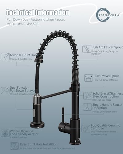 Oil Rubbed Bronze Single Handle Kitchen Faucet with Sprayer, Pull Down Faucet for Camper, RV, Farmhouse Sink - color: F-Oil Rubbed Bronze, style: Classic