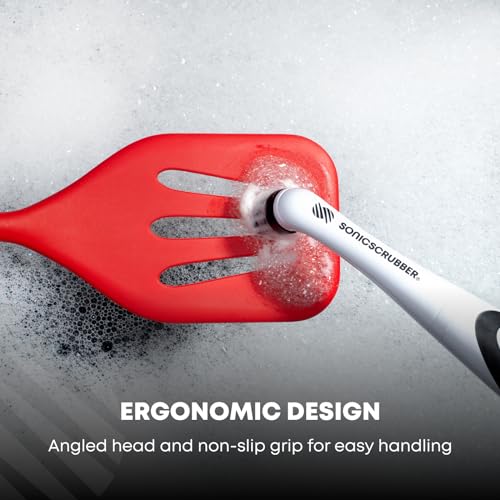 SonicScrubber Household Cleaning Brush Power Scrubber - Electric Spin Scrubber Brush for Home, Kitchen & Bathroom - Grout Cleaner & Removes Mould (Washing-Up System Spin Brush)