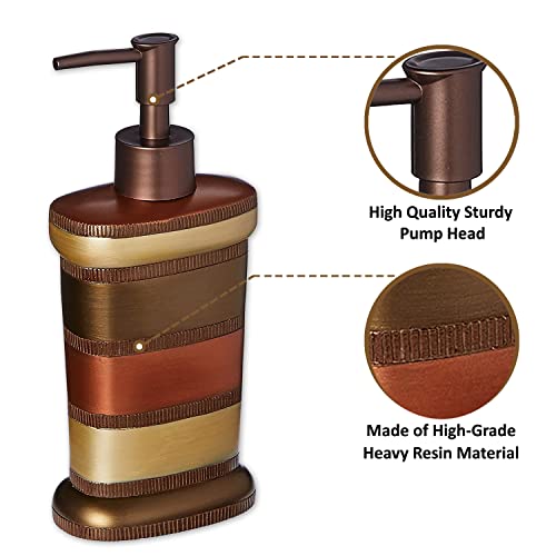 Zahari Home Contempo Stylish Soap Dispenser Set - Modern Print Design for Kitchen and Bathroom - Lotion Pump, Dish Soap, Hand Sanitizer, Hand Soap - Cute and Practical - color: Contempo