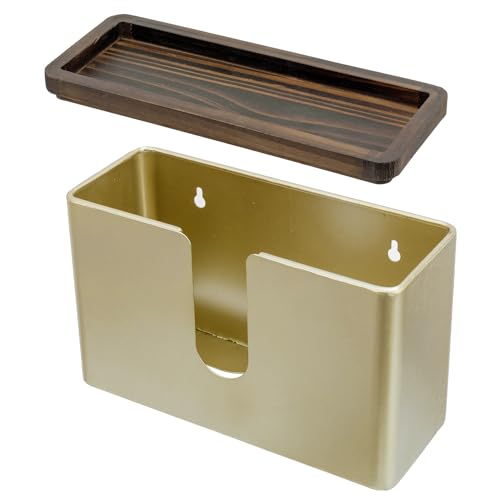 MyGift Gold Paper Towel Holder - Wall Mounted Paper Towel Dispenser & Bathroom Napkin Holder - color: Brass