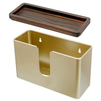MyGift Gold Paper Towel Holder - Wall Mounted Paper Towel Dispenser & Bathroom Napkin Holder - color: Brass
