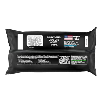 DUDE Wipes Unscented Adult Flushable Wet Wipes, Sensitive Skin, 288 Count | 6 packs of 48 extra large flushable butt wipes. Hypoallergenic plastic-free wipes. 99% water, vitamin E, aloe. Septic safe. - size: 48 Count (Pack of 6)