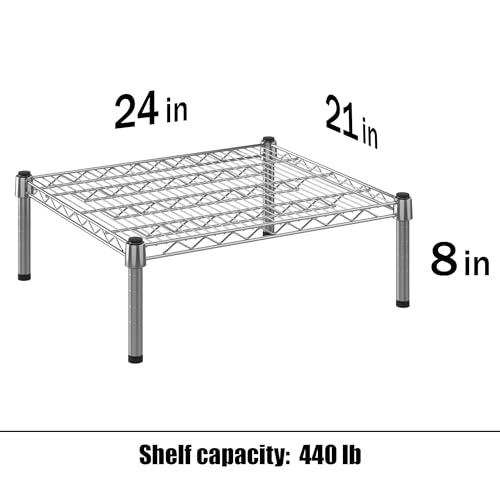 21" Deep x 24" Wide x 8" Height Wire Shelving Kit | 1-Tier | NSF Commercial Storage Rack Unit - size: 21" Deep x 24" Wide