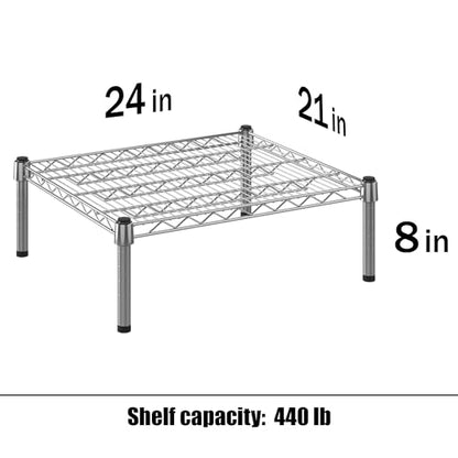 21" Deep x 24" Wide x 8" Height Wire Shelving Kit | 1-Tier | NSF Commercial Storage Rack Unit - size: 21" Deep x 24" Wide