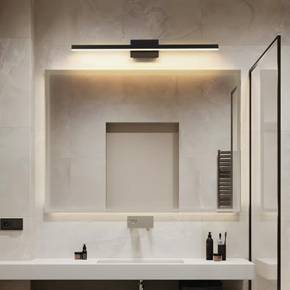 Joossnwell Bathroom Vanity Light Black Dimmable 5CCT Bathroom Lighting FIixtures Over Mirror 39.37 Inch Modern Vanity Light bar Led Bath Light ETL Certificated - color: Black, size: 39.37 Inch Long