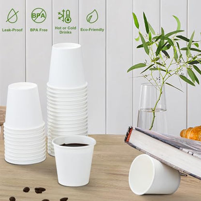 SIUQ 1200 Pack 3 oz Paper Cups, Small Disposable Bathroom Mouthwash Cups | Mini White Paper Espresso Cups 3 Ounce for Parties, Bathroom, Picnics, Travel and Events - color: 1200pack-3oz