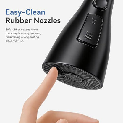 Kitchen Faucet Head Replacement with 3 Modes, Pull Down Spray Head for Kitchen Faucet, Kitchen Sink Sprayer Replacement Compatible with Moen, American Standard, Kohler Faucets - color: Matte Black