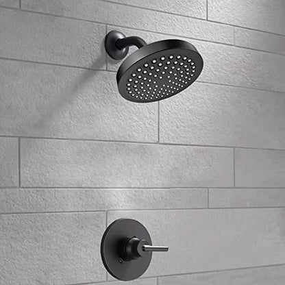 Voolan Shower Arm with Flange and Teflon Tape, Extension Shower Head Arm for Bathroom Fixed Shower Head, Solid Stainless Steel, Wall Mounted (10 Inch,Black) - color: Black, style: 10 Inch