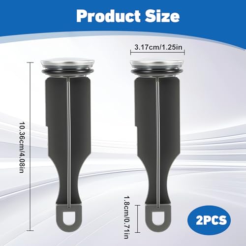2-Pack Bathroom Sink Pop-Up Drain Stopper compatible with Delta RP5648BN, Gray Replacement Part Compatible with Standard Faucet Sink Drains