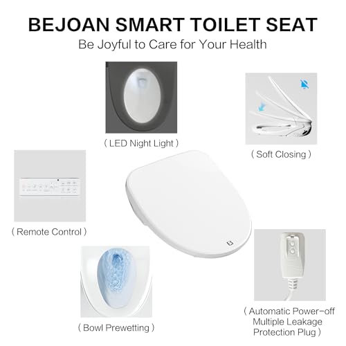 Elongated Bidet Toilet Seat X5, Electric Heated Bidet with Soft Close, Bidet Attachment for Toilet Warm Water with Air Purification