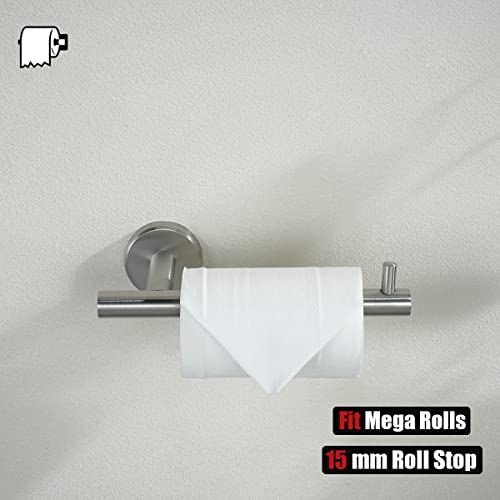 JQK Toilet Paper Holder, 5 Inch 304 Stainless Steel Tissue Paper Dispenser, Brushed Nickel Wall Mount 2 Pack, TPH100-BN-P2 - color: Brushed, size: Bar(2 Pack)