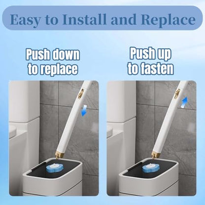 Disposable Toilet Brush with 36 Refills,Toilet Bowl Cleaner,Toilet Cleaning Supplies,Wall Mounted Toilet Wand Brush Kit with Holder for Bathroom Cleaning & Hygiene Bathtub Maintenance
