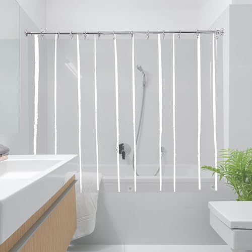 YISURE Small Shower Clear Liner 60x60, Bathroom Plastic Curtain Waterproof | Peva Vinyl Waterproof Small Bathroom Curtain with 3 Magnets and 10 Rustproof Grommet Holes - color: Clear, size: 60"W x 60"L (Pack of 1)