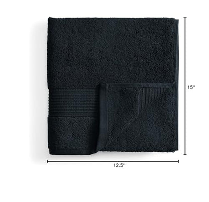 Ted Baker 8-Pc Towel Set, 2 Bath 2 Hand 4 Washcloths 100% Cotton Black - color: Black, size: 8 pc Towel Set - 2 Bath, 2 Hand, 4 Washcloths
