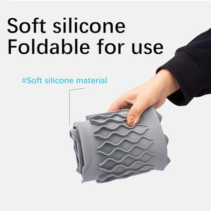 Faucet Mat for Kitchen Sink Silicone Sink Splash Guard 5° Slope Faucet Draining Mat Dish Soap Sponge Holder Around Faucet Bathroom Gadgets Sink Accessories Drying Mats Organizer (Gray, 24 Inch) - color: Gray