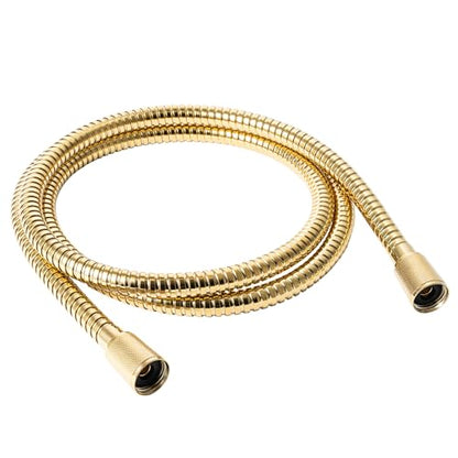 High Sierra® - Lead-Free Stainless Steel Shower Hose With Bio-Film resistant Silicone Inner Tube. Extremely Strong and Flexible-72 Inches. Polished Brass - color: Polished Brass