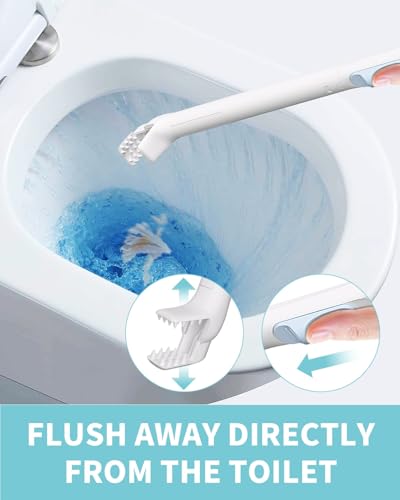 AIR U+ 48 Count Flushable Toilet Brush Refills for Scrubbing Bubbles | Refills Only, Disposable Toilet Brush Refill Pads for Toilet Bowl and Bathroom, Toilet Brush Accessories - color: 48 Refills