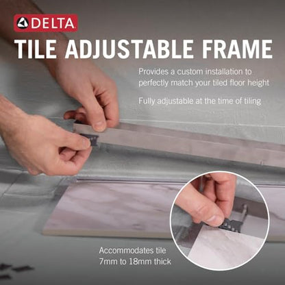 Delta Faucet 24-Inch Linear Shower Drain Wall Edge in Polished Nickel - color: Stainless
