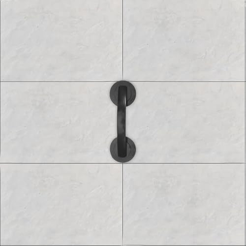 Luxshiny 2pcs Suction Cup Door Handle for Glass Mirror Cabinets and Bathroom Doors, Black Plastic Removable Grab Bars with Strong Vacuum for Bathtub and Shower Safety, Easy Installation