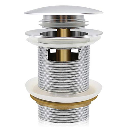 FerdY Pop-up Drain for Freestanding Bathtub, cUPC Certification, Freestanding Bathtub Drain Stopper, Polished Chrome - color: Polished Chrome