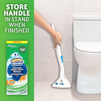 Scrubbing Bubbles Toilet Bowl Wand Cleaner Refills, Fresh Brush Heavy Duty Cleaner Toilet Refill Pads, Removes Limescale & Odors, Citrus Scent, 8 Count (Pack of 1) - size: 8 Count (Pack of 1)