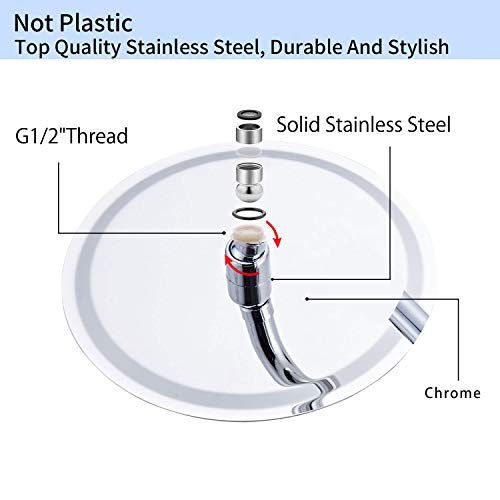 Round 6 Inch Stainless Steel Shower Head High Pressure Rainall Shower Head Chrome Ultra Thin Design-Best Pressure Boosting with Silicone Nozzle Easy to Install - color: Chrome, size: Round