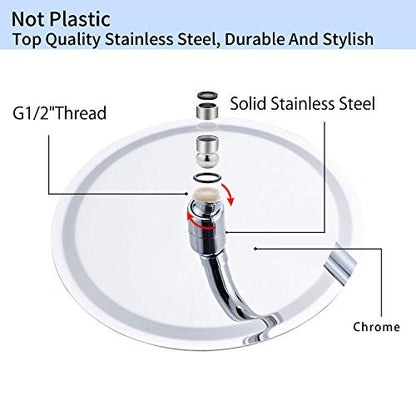 Round 6 Inch Stainless Steel Shower Head High Pressure Rainall Shower Head Chrome Ultra Thin Design-Best Pressure Boosting with Silicone Nozzle Easy to Install - color: Chrome, size: Round