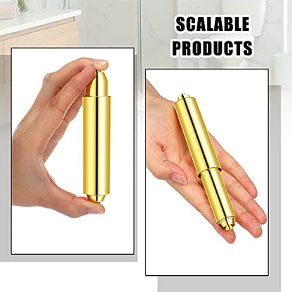 Shappy 4 Pcs Universal Toilet Paper Holder Replacement Rod Spring Loaded Plastic Retractable Paper Replacement Rod Toilet Tissue Roll Holder Insert for Bathroom Home Fixture Accessories (Gold) - color: Gold