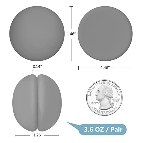 VANZAVANZU 3 Pairs Shower Curtain Weights, Silicone Wrapped Magnets, Heavy Duty Magnets Prevent Curtain Liner from Blowing, Rust-Free, Gray - color: Grey, size: 1.2"W x 1.2"L (Pack of 3)