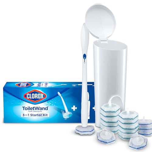 Clorox ToiletWand Toilet Bowl Cleaner- Toilet Brush, Storage Caddy and 16 Disinfecting Refill Heads - size: 16 Count (Pack of 1)