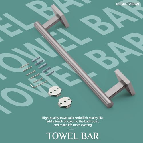 KOKOSIRI Towel Holder 12 Inch Bathroom Hand Towel Bar for Bath Kitchen Toilet Brushed Nickel Stainless Steel B4005BR-L12 - color: Brushed Nickel, size: 12-Inch