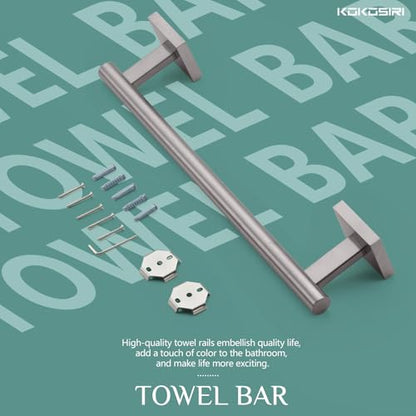 KOKOSIRI Towel Holder 12 Inch Bathroom Hand Towel Bar for Bath Kitchen Toilet Brushed Nickel Stainless Steel B4005BR-L12 - color: Brushed Nickel, size: 12-Inch